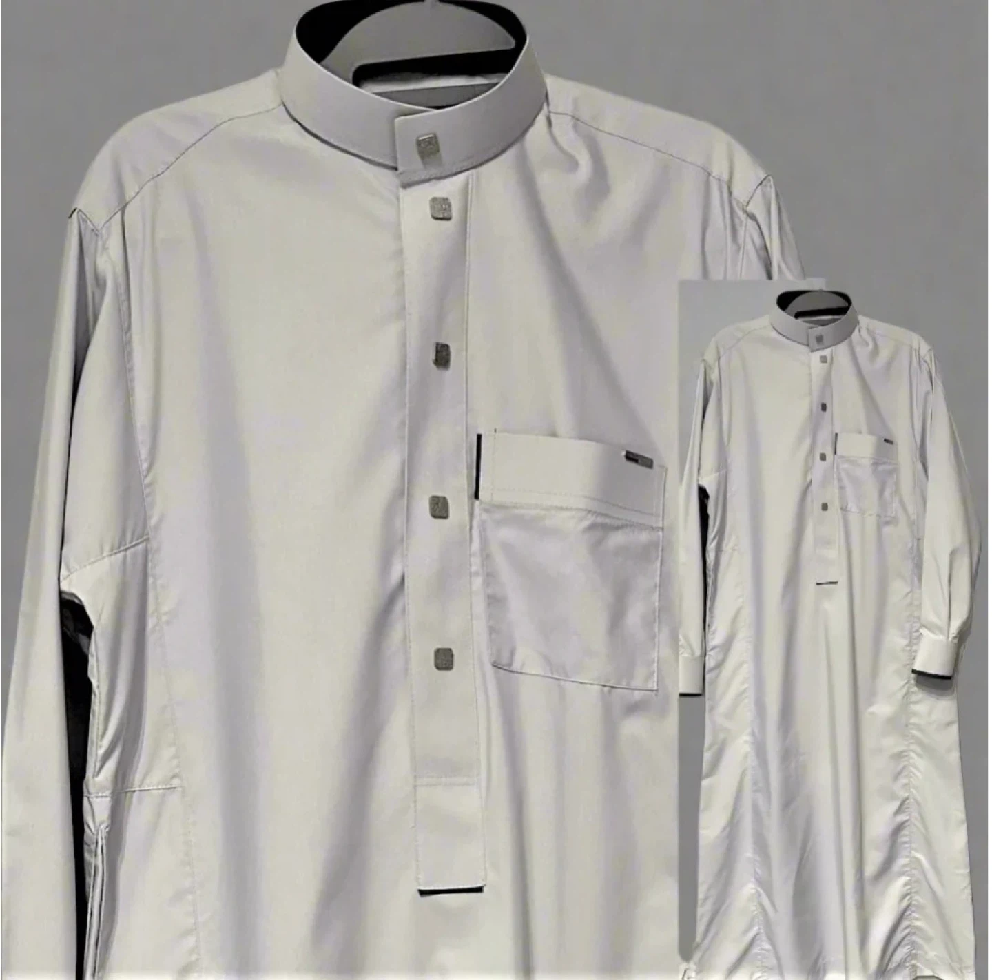 Men's Jubba Thobe Grey Long Sleeve