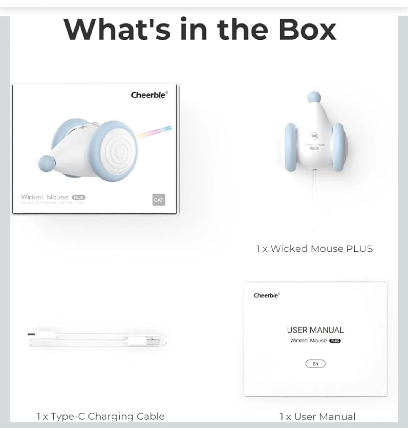 Cheerble Wicked Mouse PLUS Smart Interactive Pet Toy - photo 3
