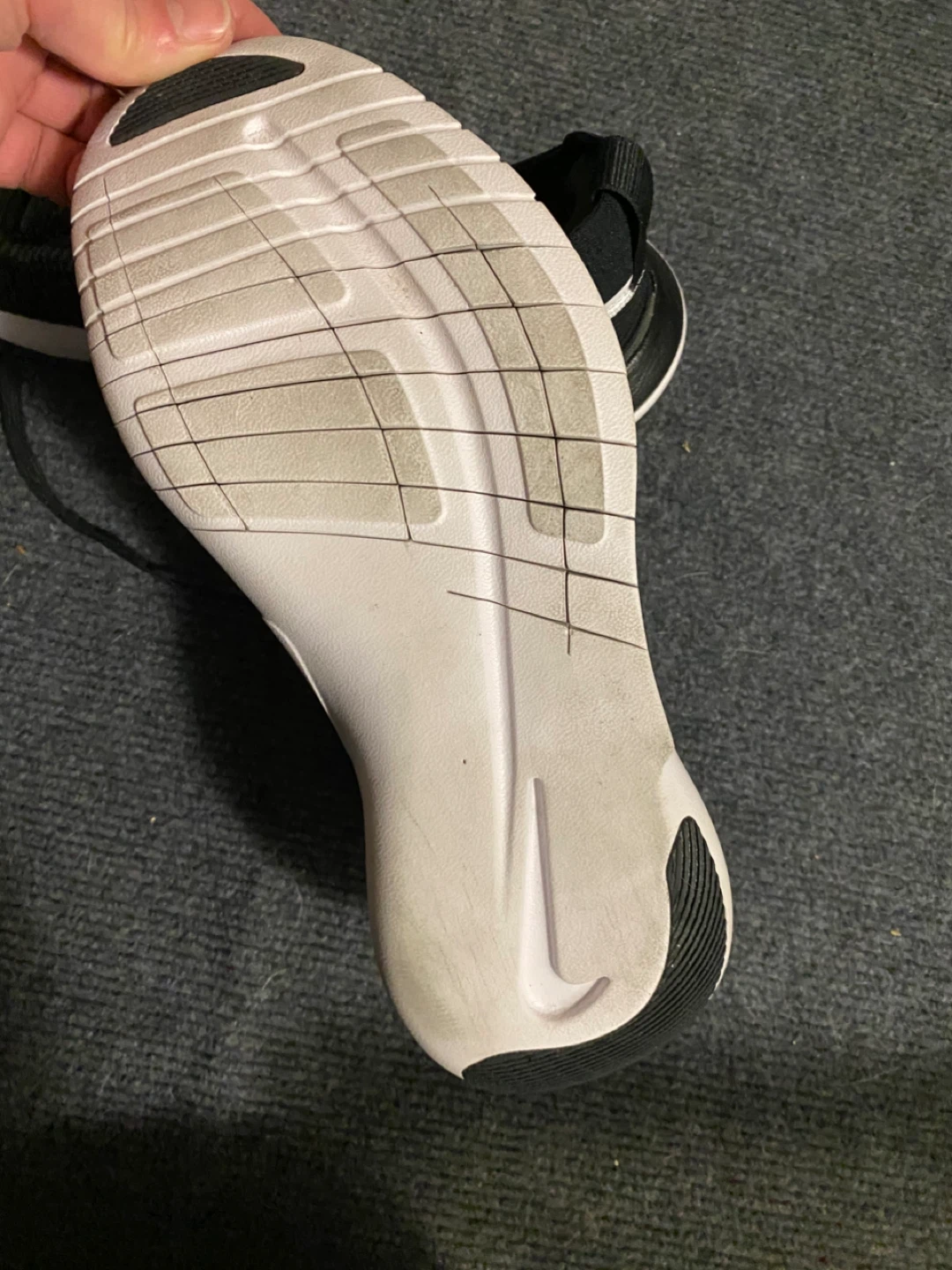 Nike Free Running Shoes - Black/White - Size 9 - photo 2