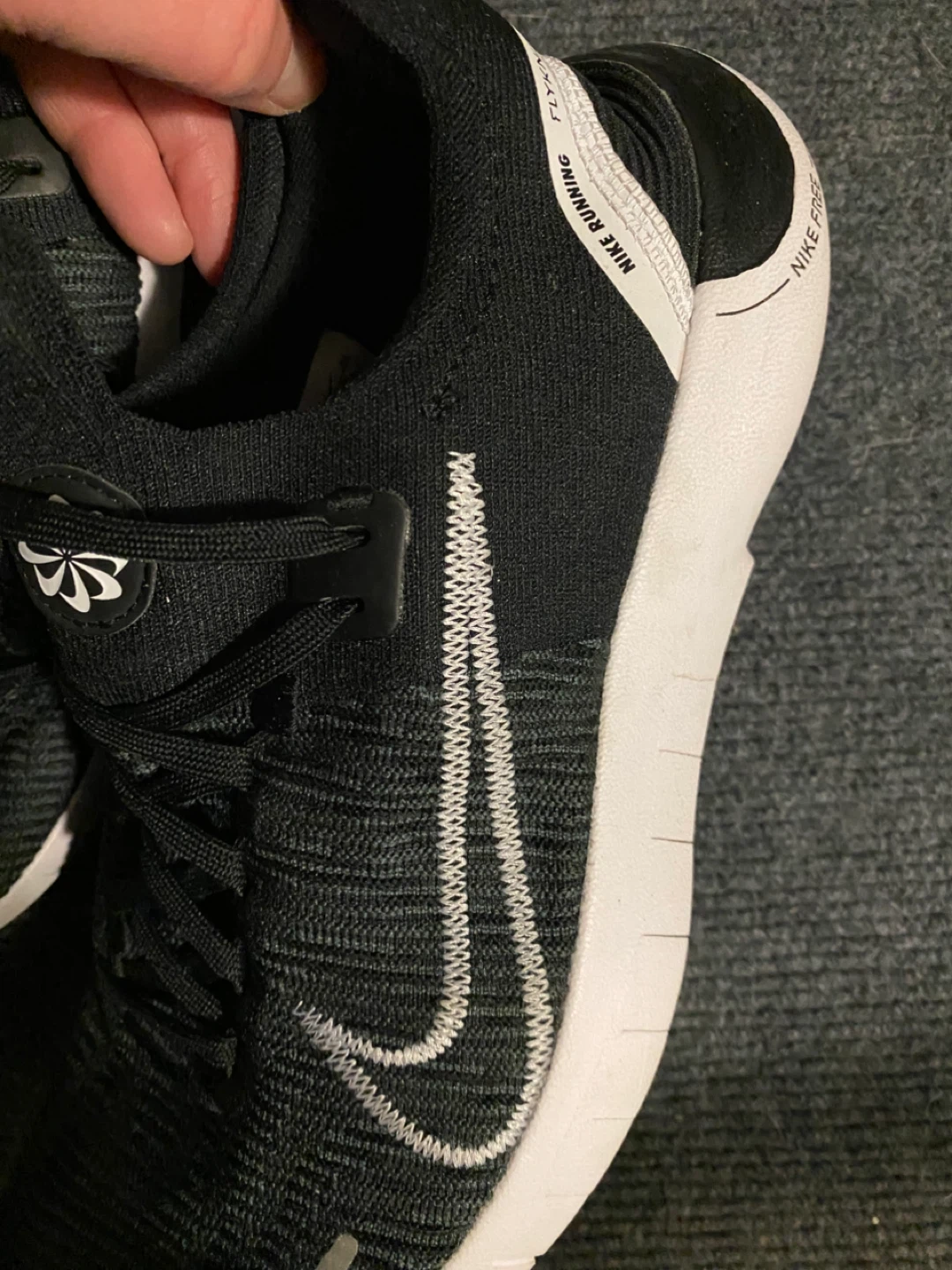 Nike Free Running Shoes - Black/White - Size 9 - photo 5
