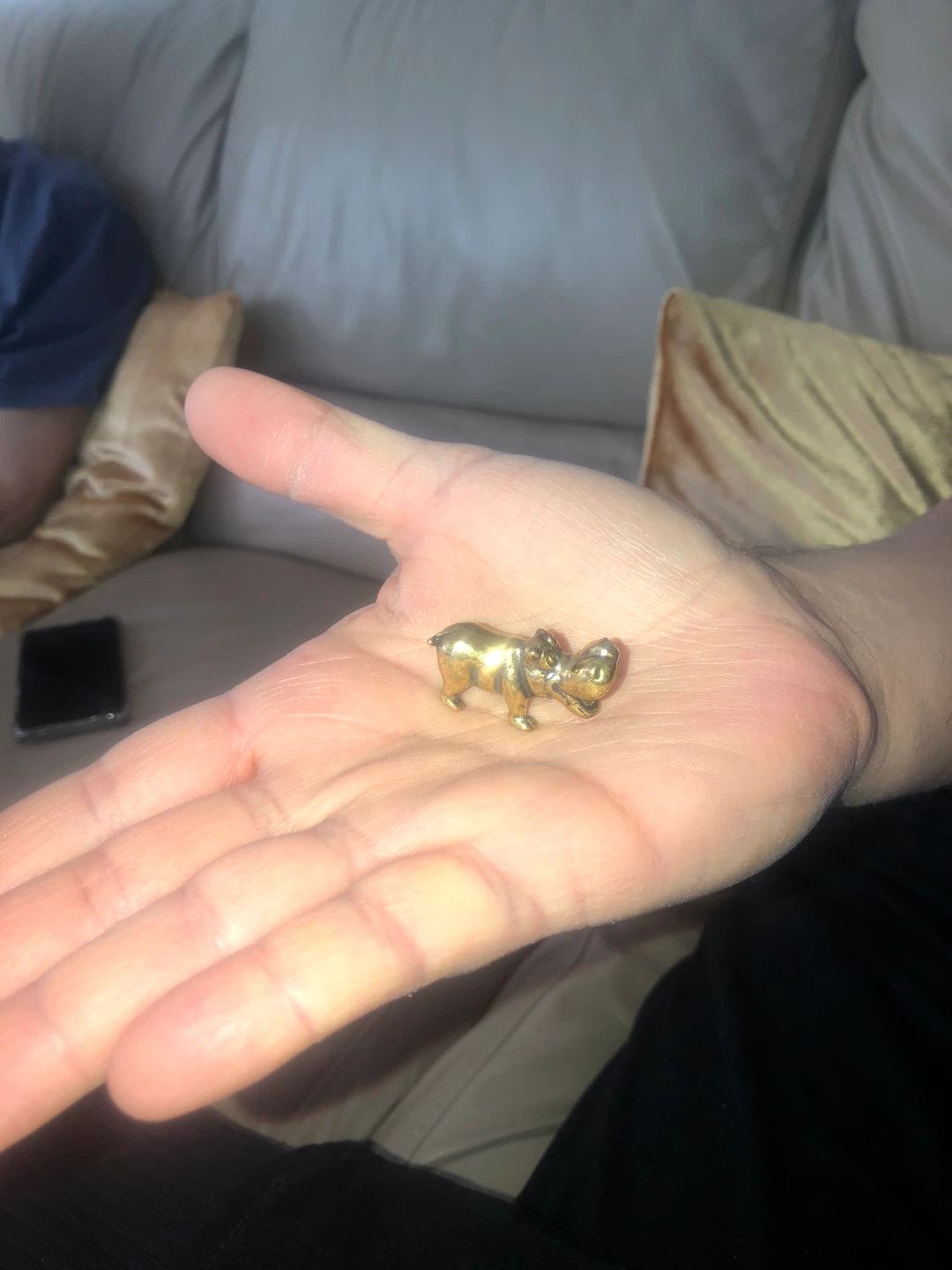 Brass Hippopotamus Figurine
