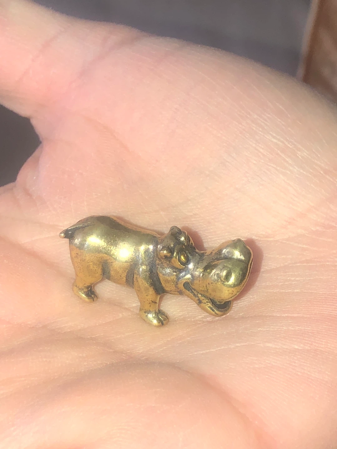 Brass Hippopotamus Figurine - photo 2