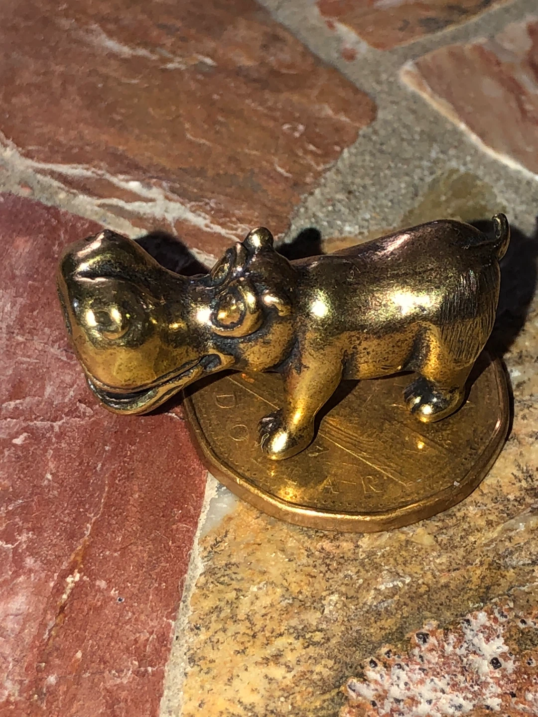 Brass Hippopotamus Figurine - photo 4