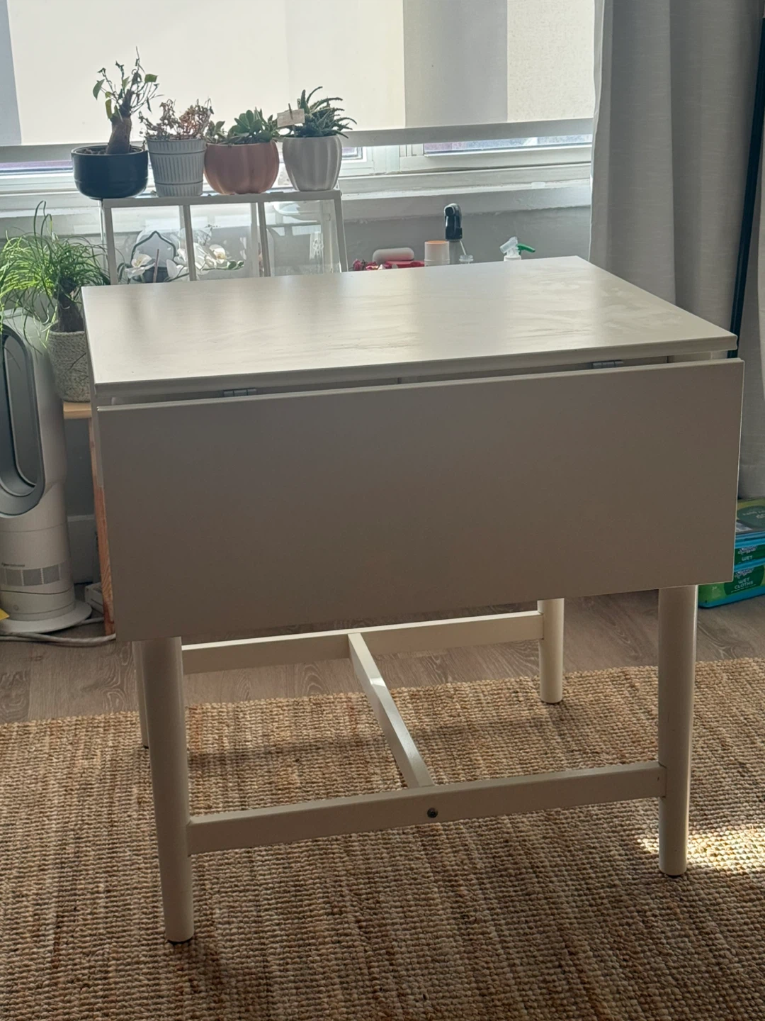 White Drop Leaf Table