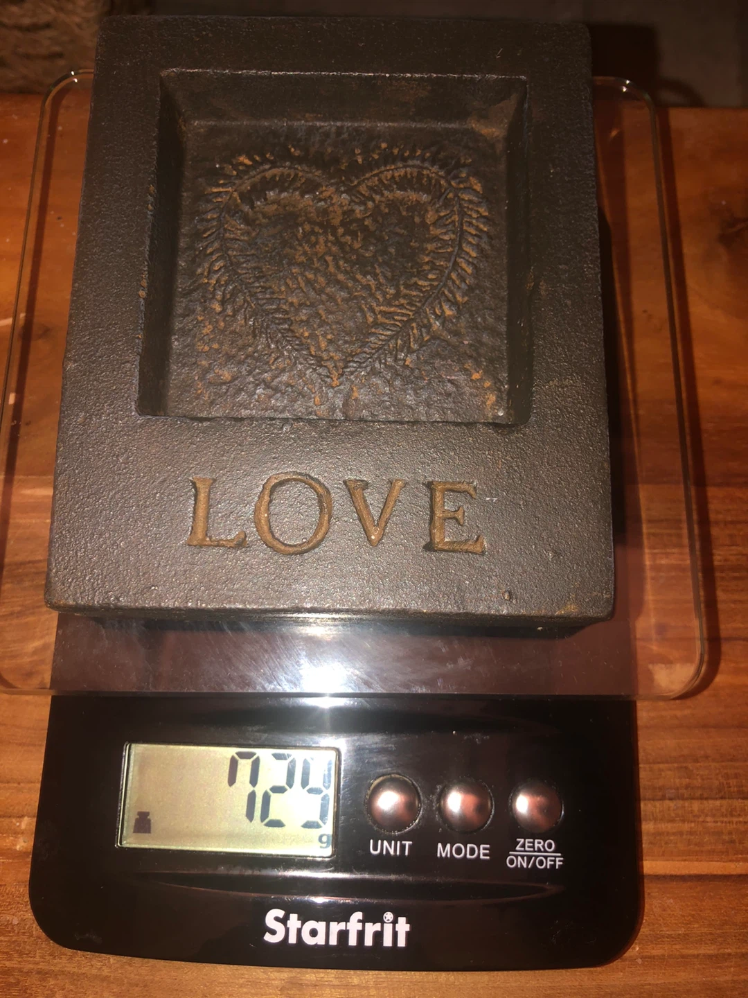 Vintage Cast Iron "Love" Heart Decor - photo 4