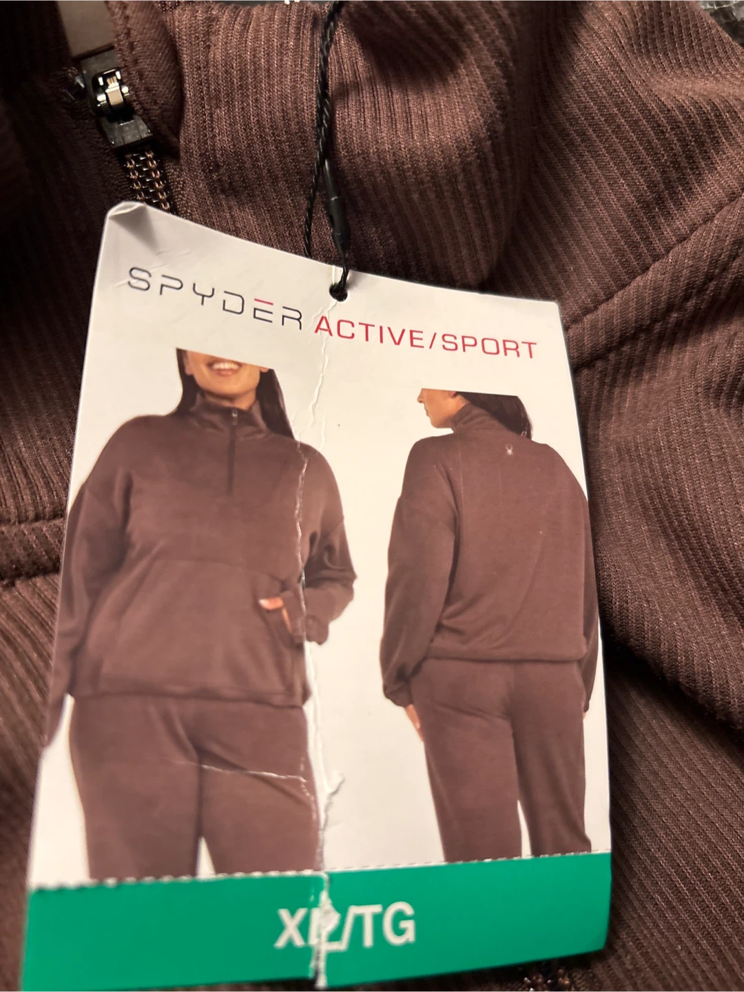 2pc Spyder Active Sport Pullover Half Zip XL/TG Brown & beige - photo 2
