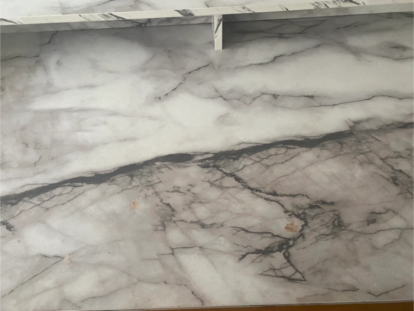 Marble Print Desk with Shelf - photo 4
