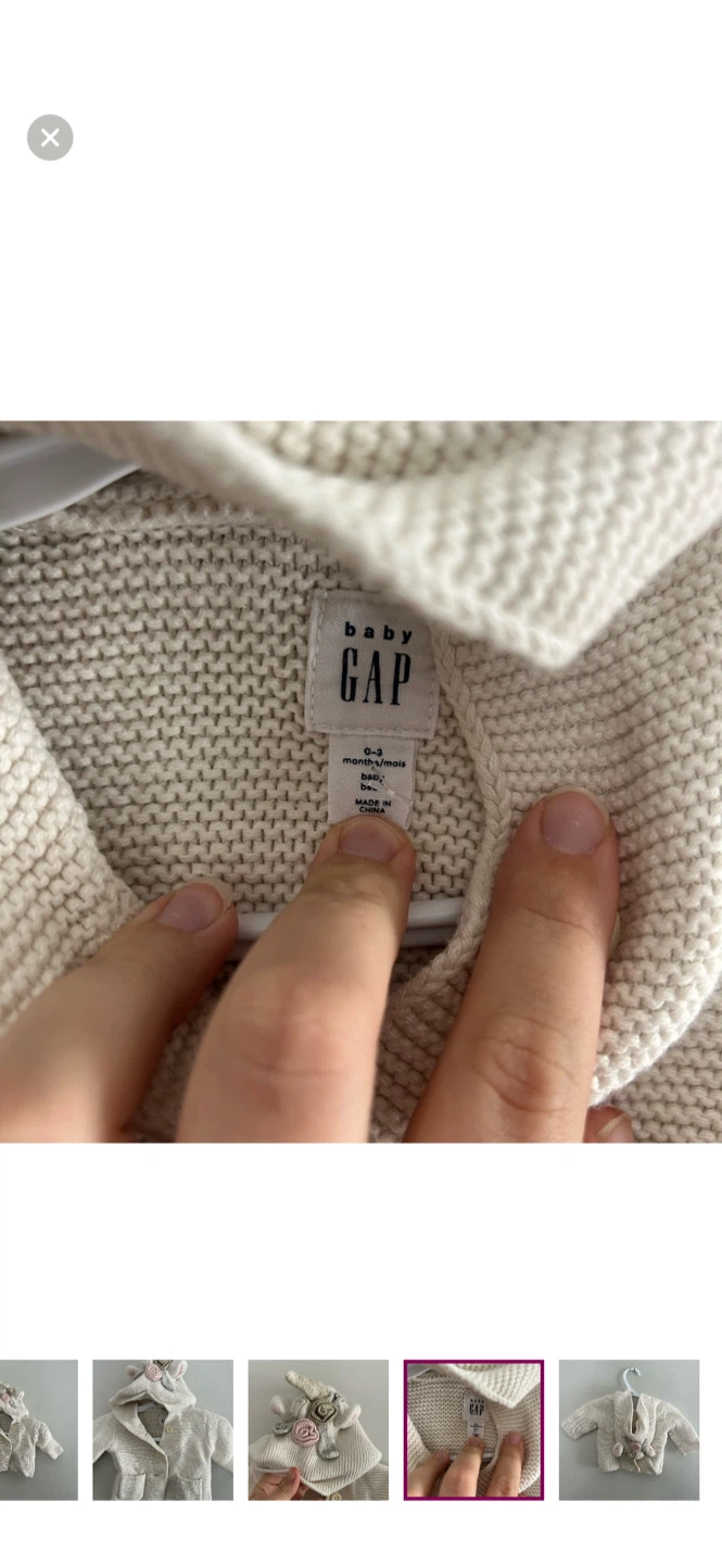 Baby Gap Unicorn Hooded Cardigan 0-3 Months - photo 4