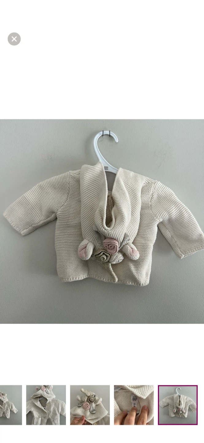 Baby Gap Unicorn Hooded Cardigan 0-3 Months - photo 5