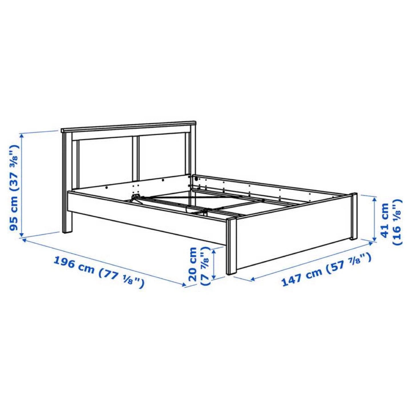 Queen Size IKEA SONGESAND Bed + Slatted Base - brand new in box - photo 2