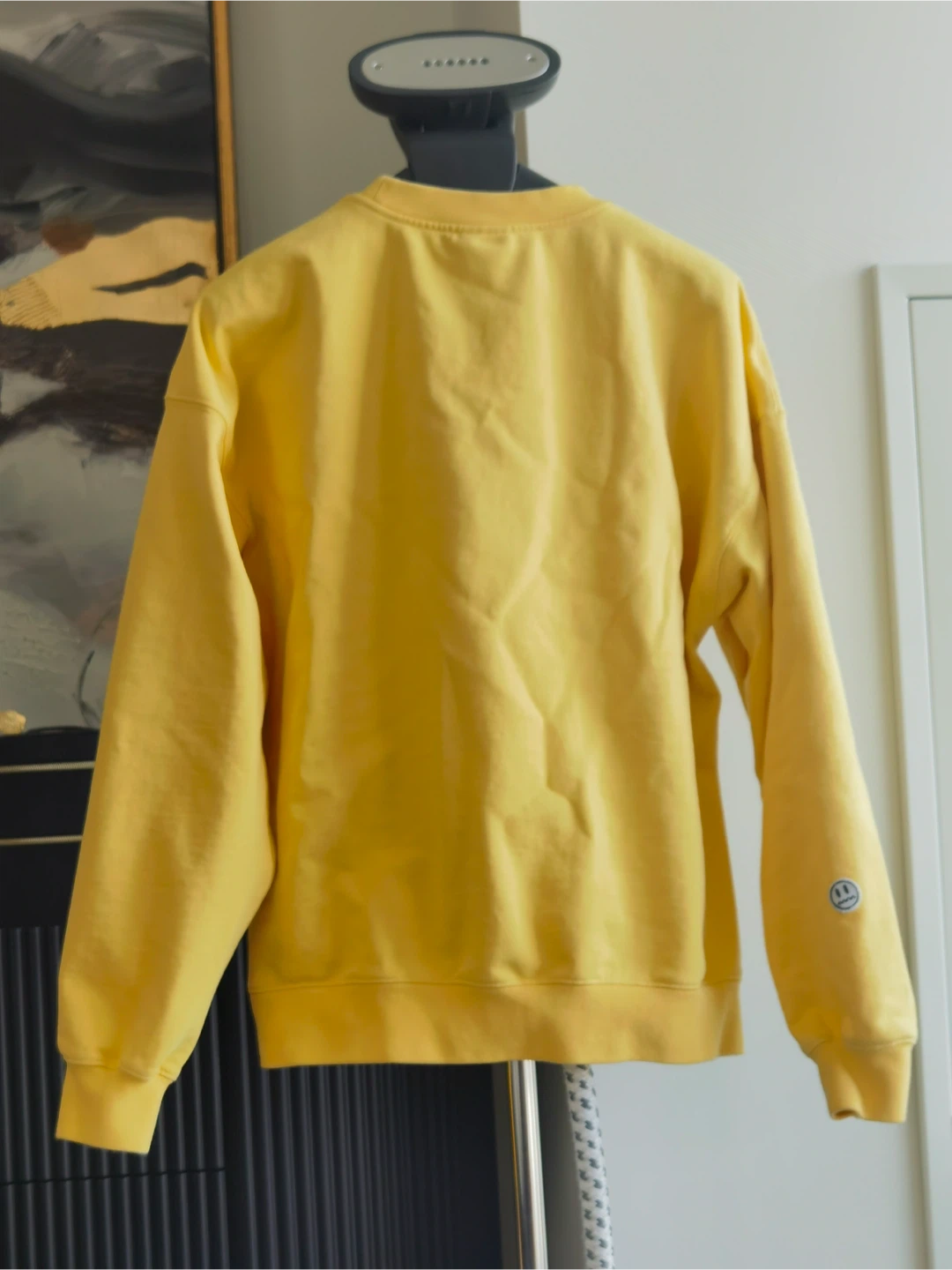 Beaster Yellow Crewneck Sweatshirt with Smiley Detail - photo 2