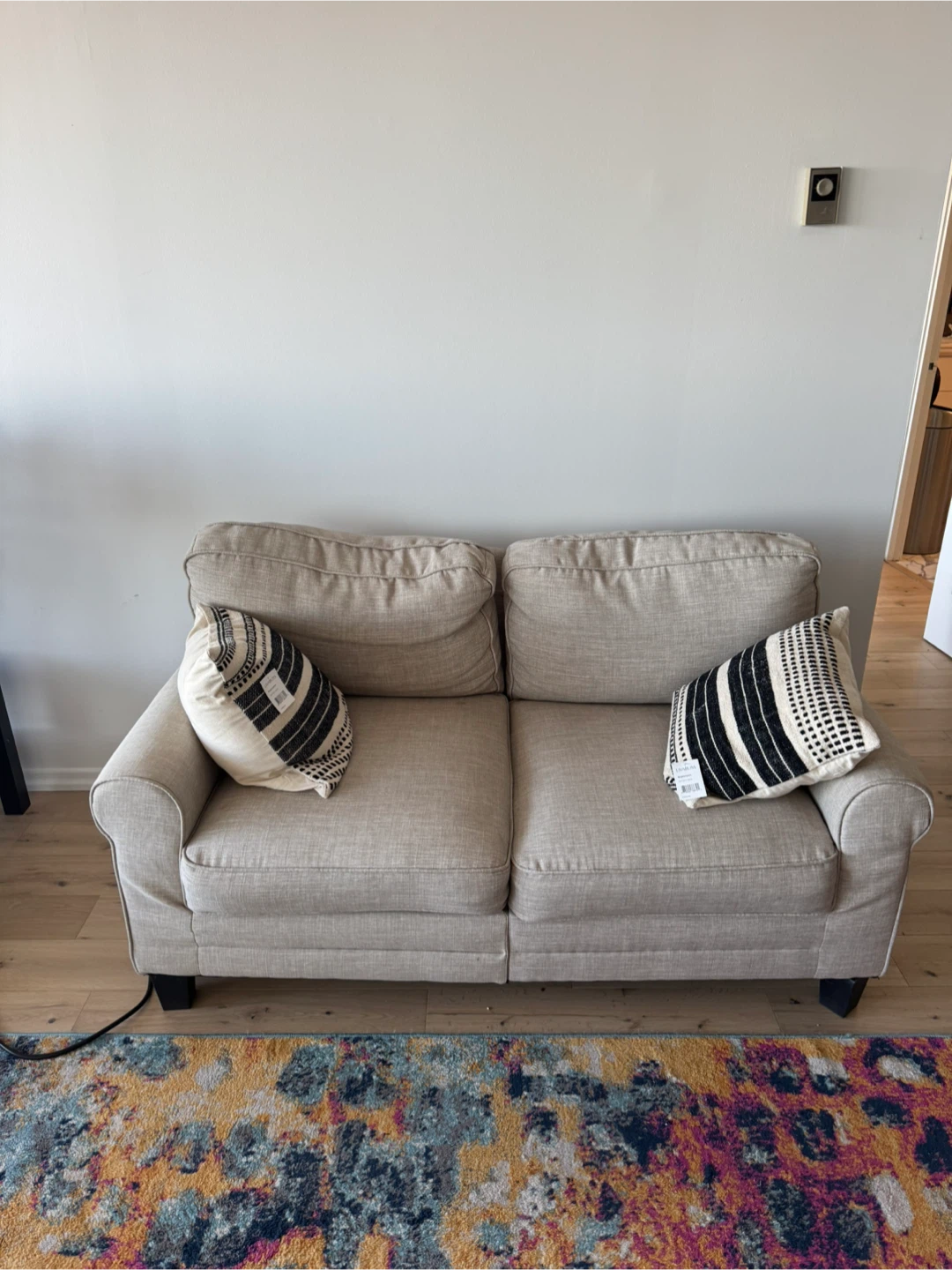 Light Beige Loveseat Sofa - photo 3