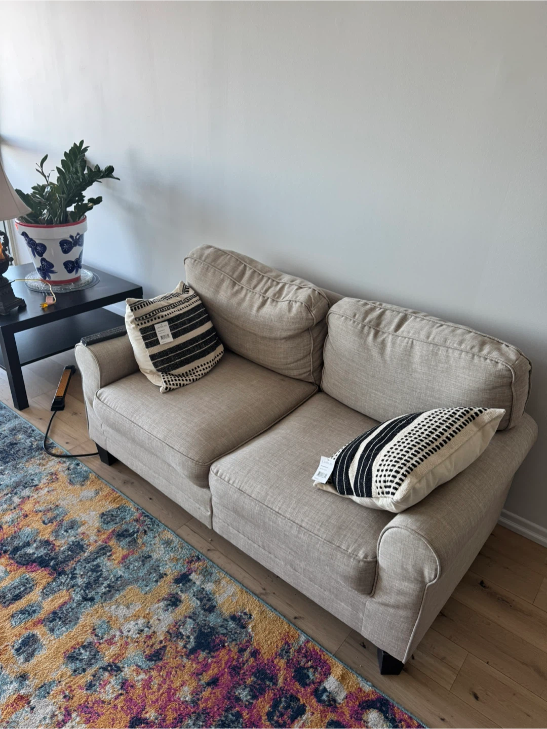 Light Beige Loveseat Sofa - photo 2