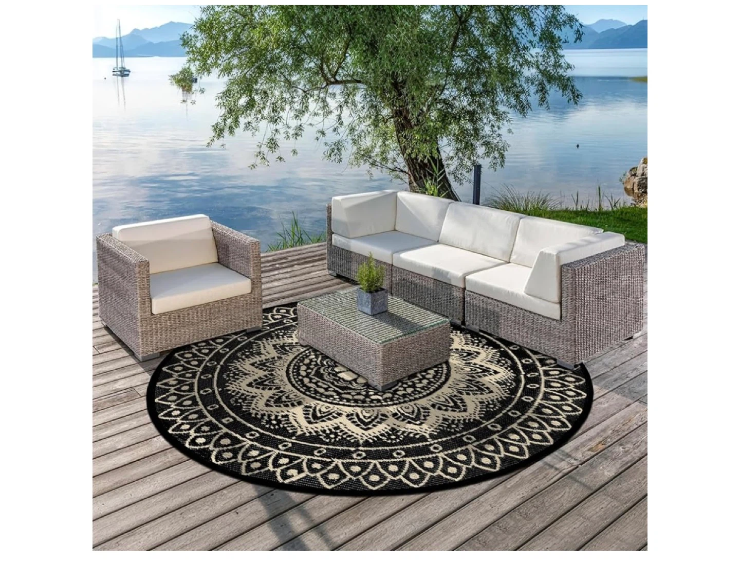 Waterproof Outdoor Round Rug - photo 3