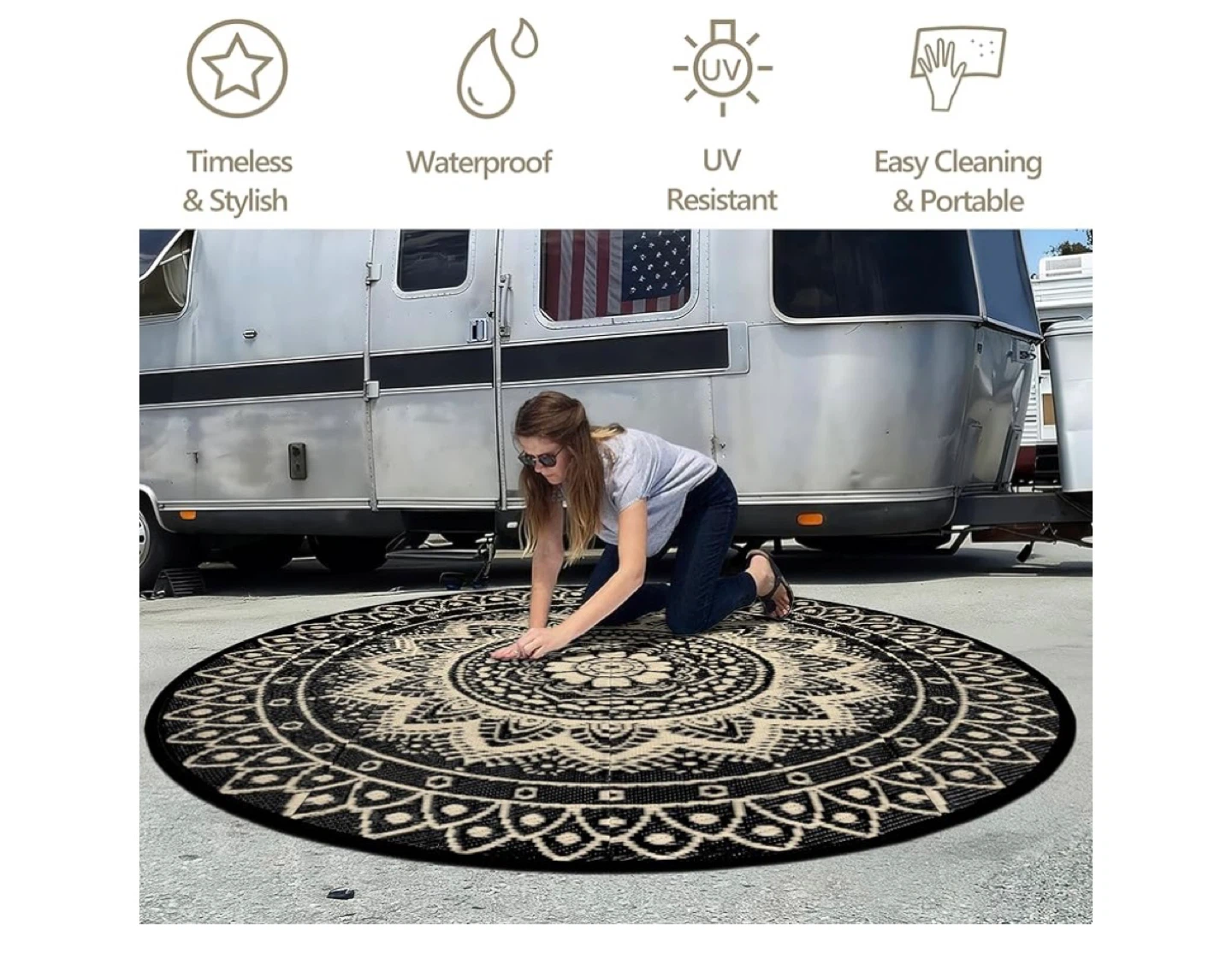 Waterproof Outdoor Round Rug - photo 2