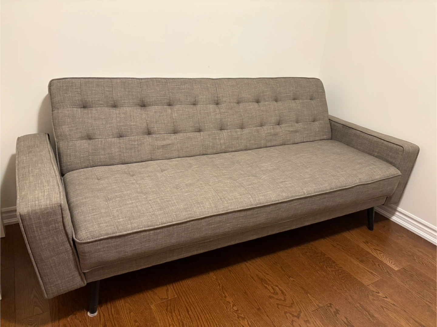 Grey Tufted Sofa Bed