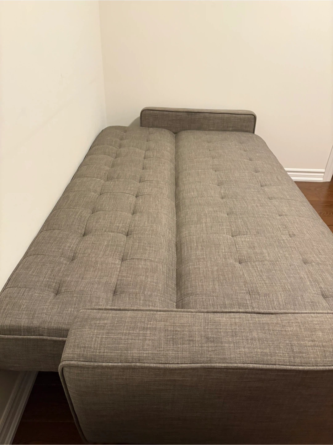 Grey Tufted Sofa Bed - photo 2