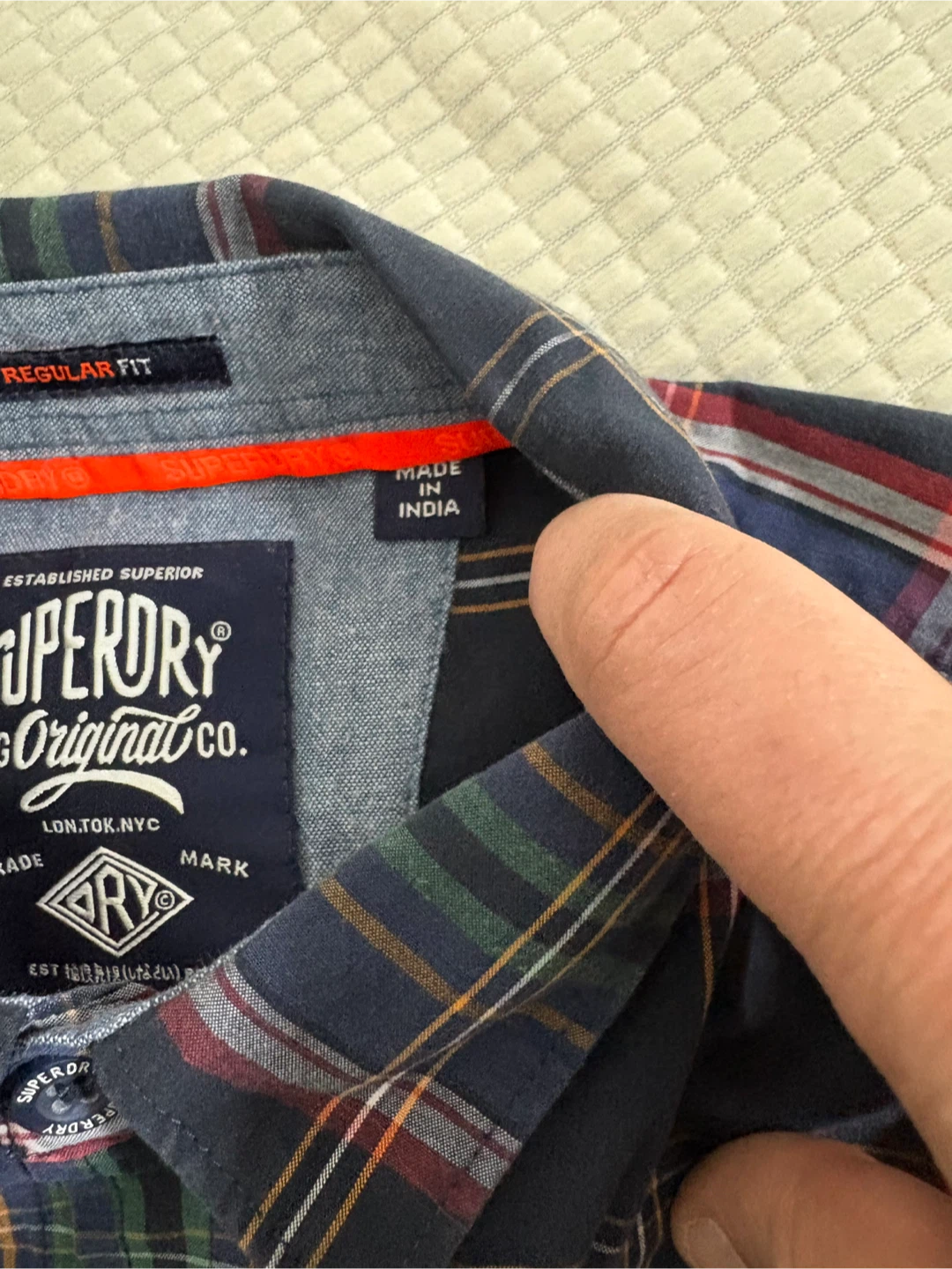 Superdry Plaid Button-Up Shirt - Size M - photo 5