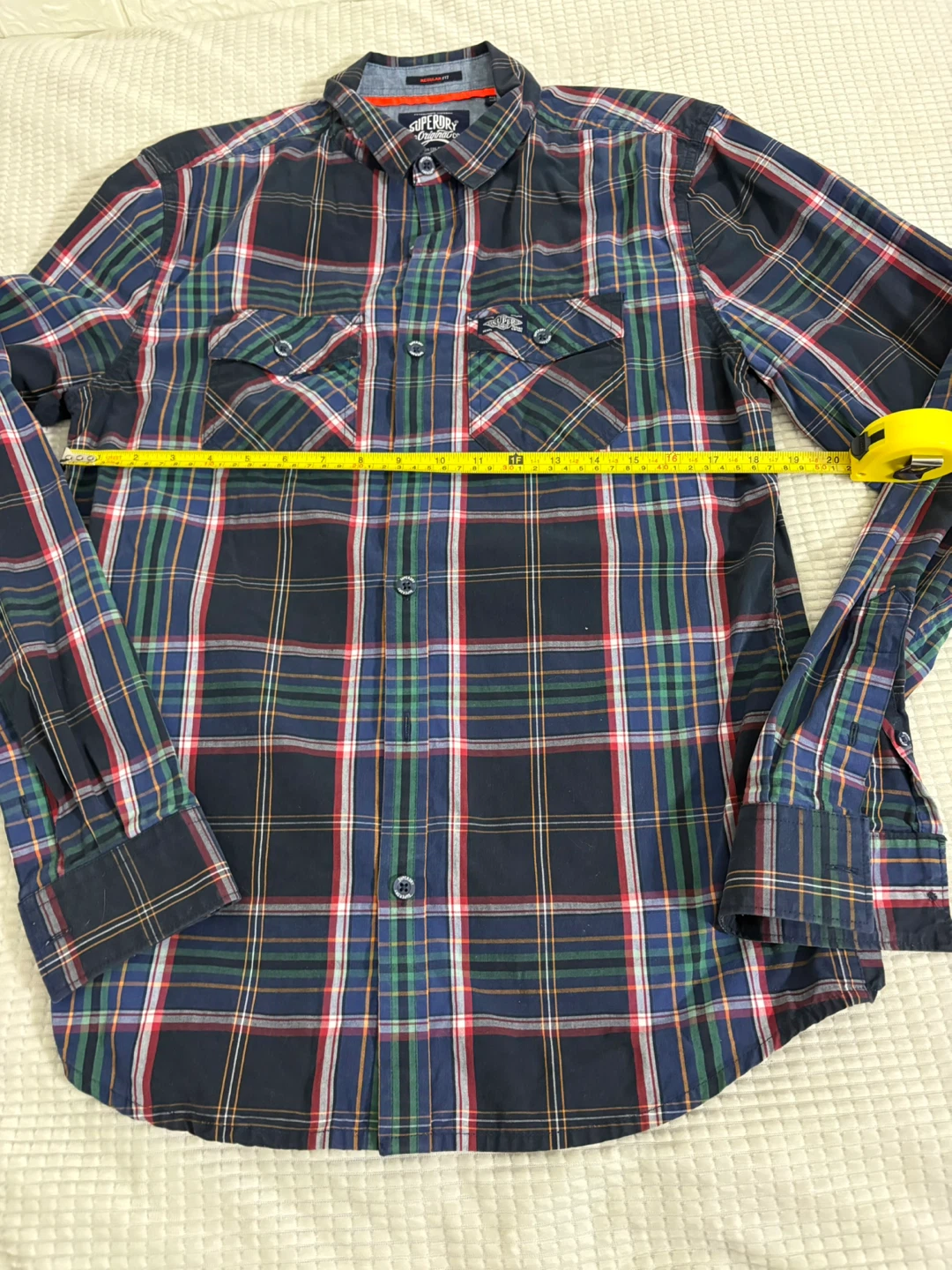 Superdry Plaid Button-Up Shirt - Size M - photo 3