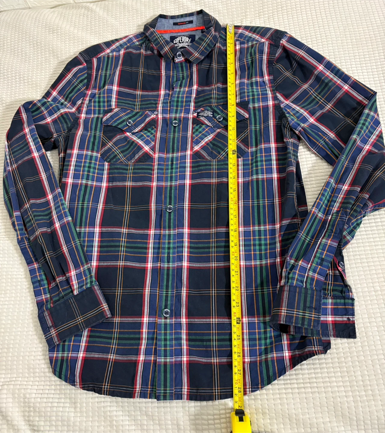 Superdry Plaid Button-Up Shirt - Size M - photo 2