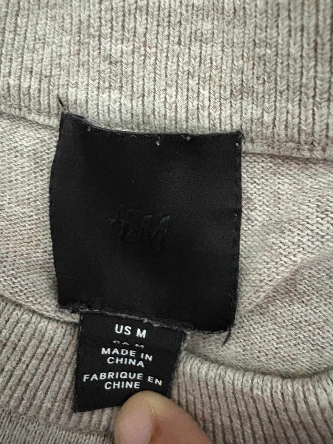 H&M Men's Crewneck Sweater - Light Gray - US Medium - photo 3