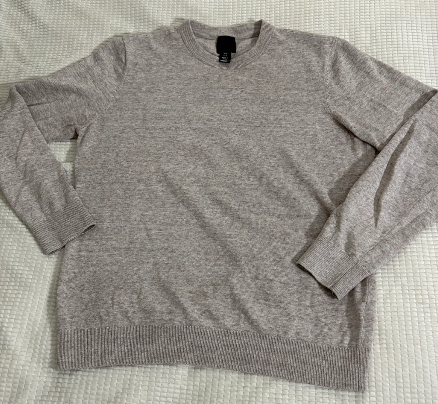H&M Men's Crewneck Sweater - Light Gray - US Medium - photo 4