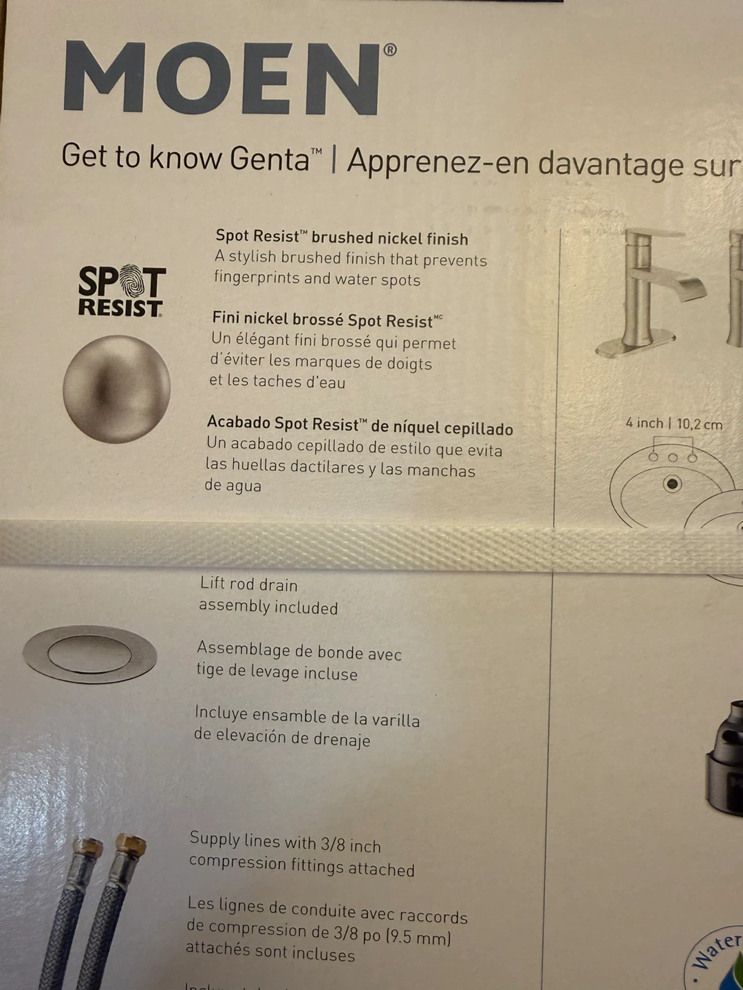 Brand New Moen Brushed Nickel Bathroom Faucet WS84760SRN - photo 4