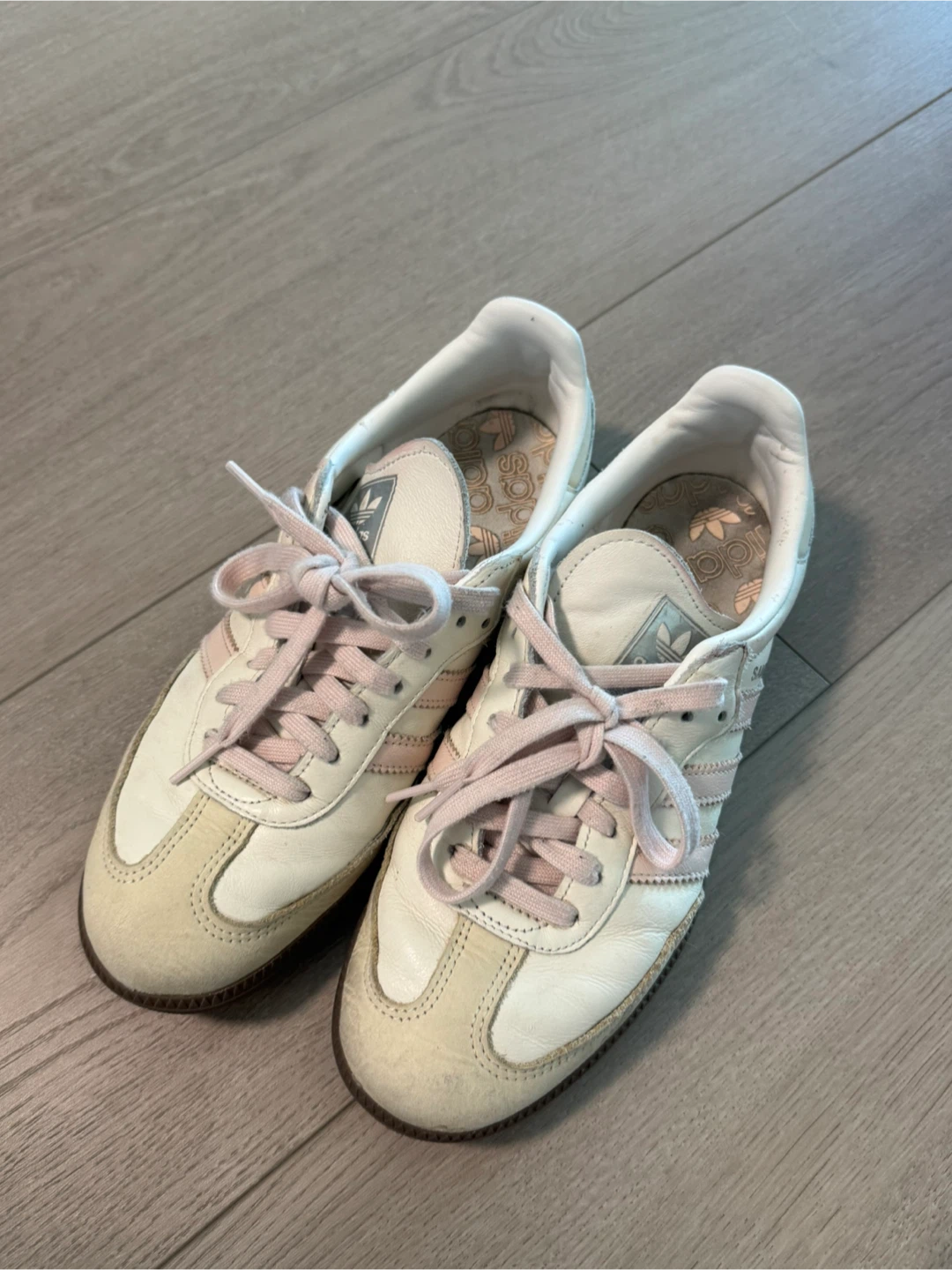 Adidas Women's Sambas Sneakers - White/Pink
