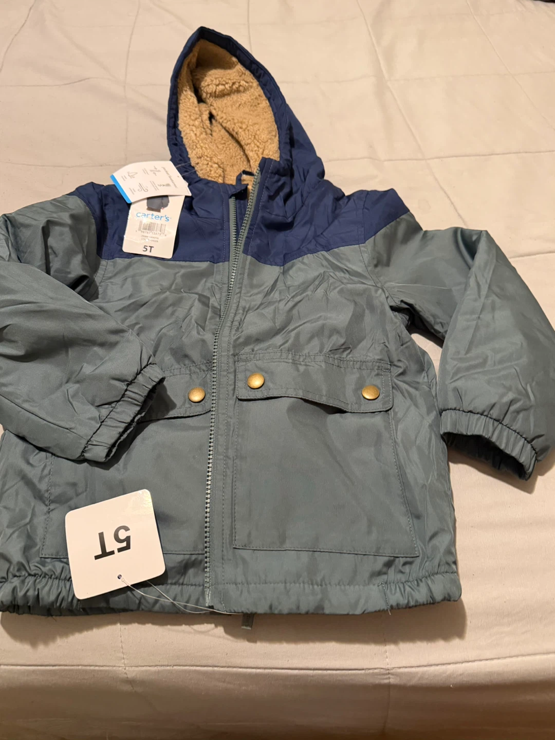 Carter's Boys Sherpa Lined Jacket - Size 5T