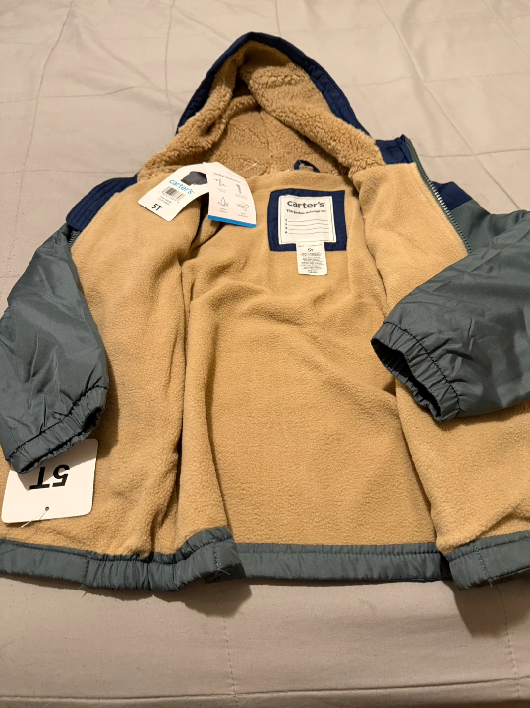 Carter's Boys Sherpa Lined Jacket - Size 5T - photo 2
