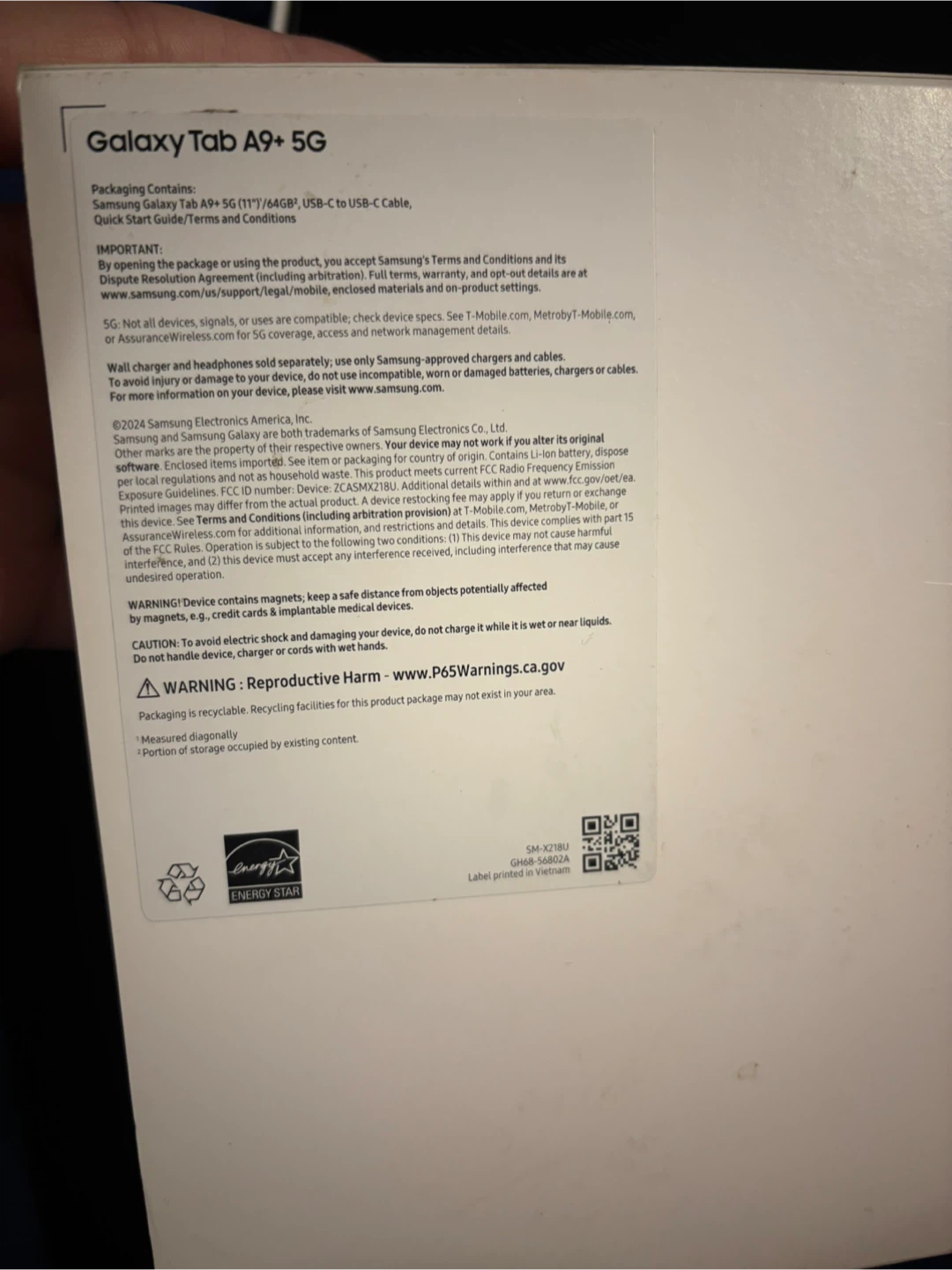 Samsung Galaxy Tab A9+ 5G Tablet