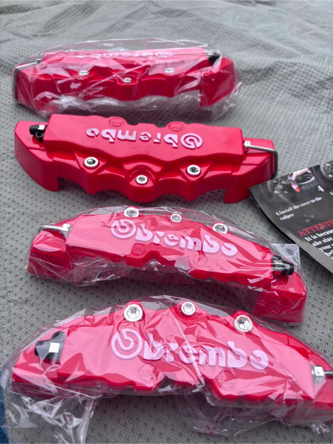 Brembo Red Brake Caliper Covers (Set of 4) - photo 3