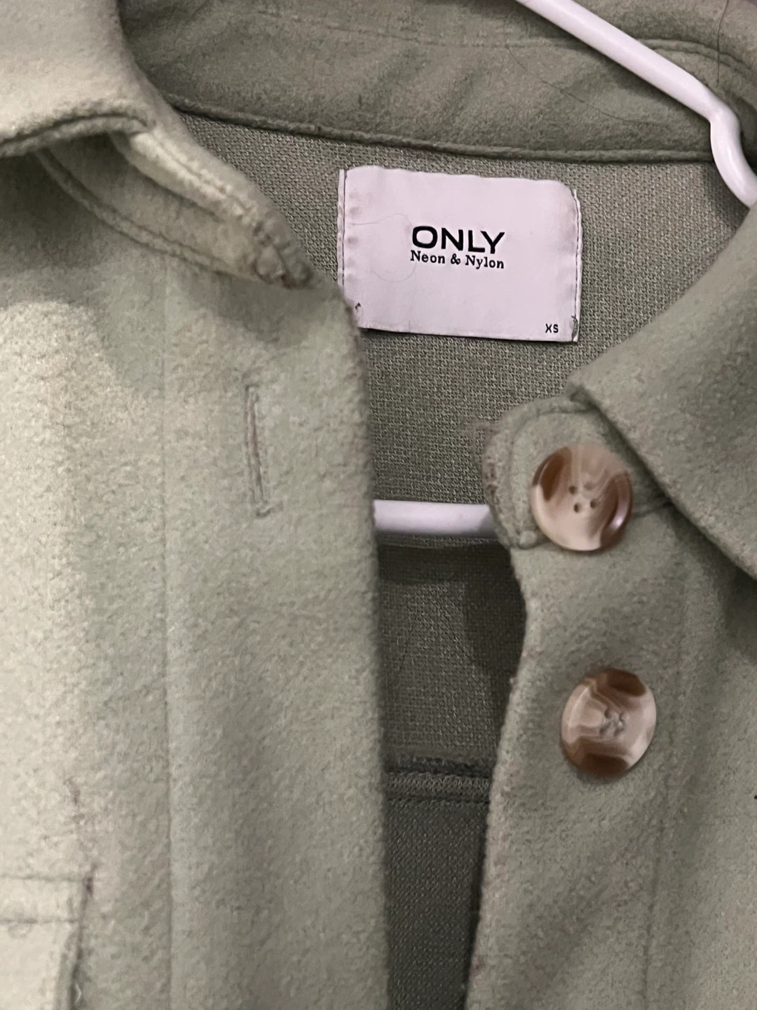 ONLY Neon & Nylon Shirt Jacket - Light Green XS - photo 2