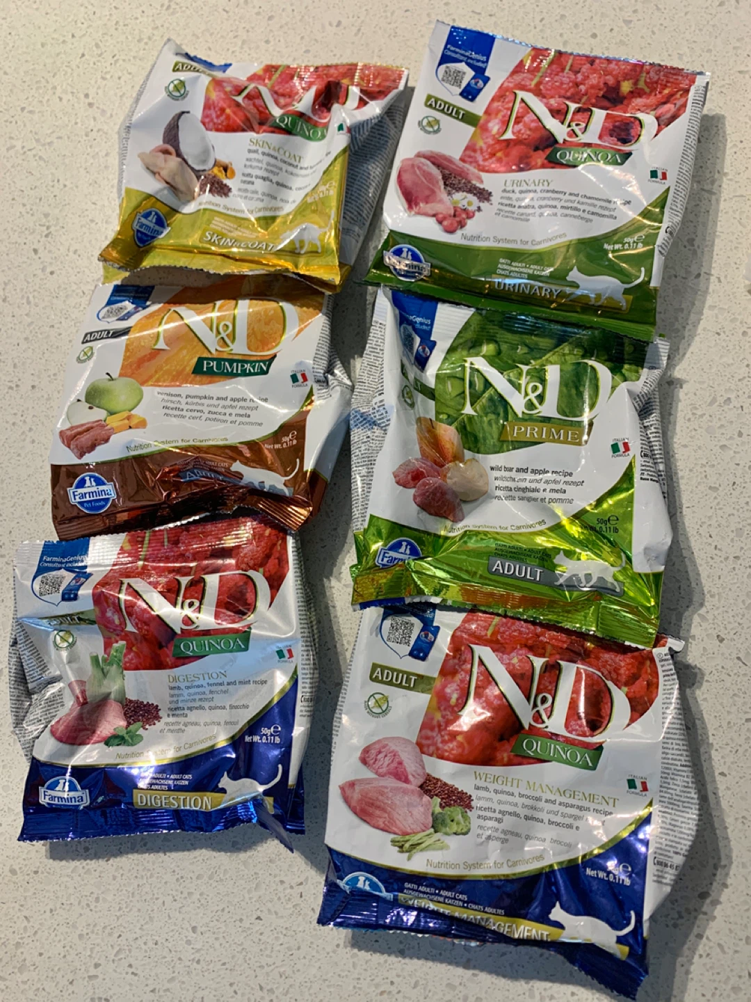 ‼️MOVING SALE‼️ N&D Adult Cat Food Pouches (Mixed Flavors)