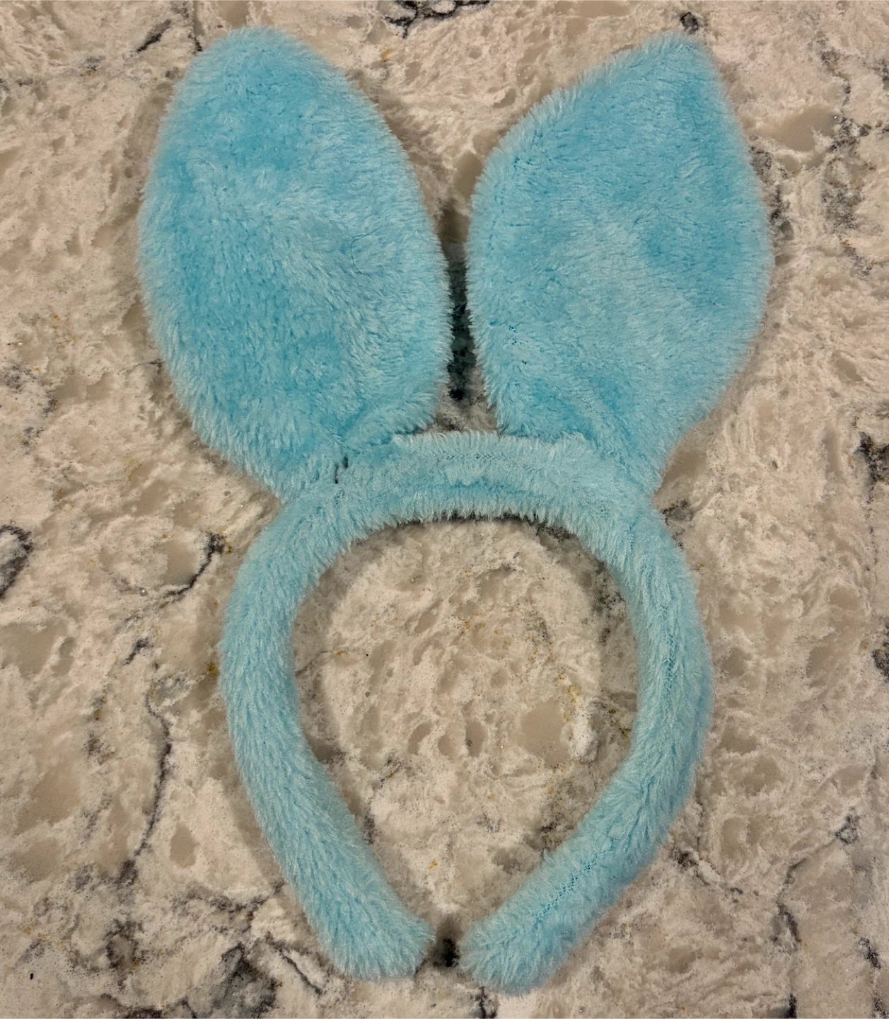 Fuzzy Blue Bunny Ears Headband - photo 2