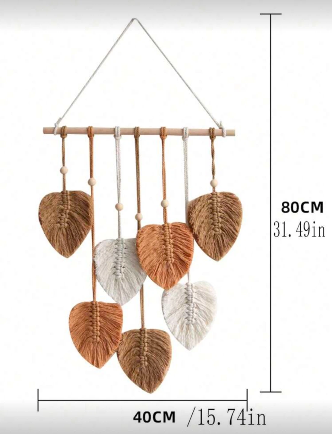 Macrame Leaf Wall Hanging Decor - photo 2