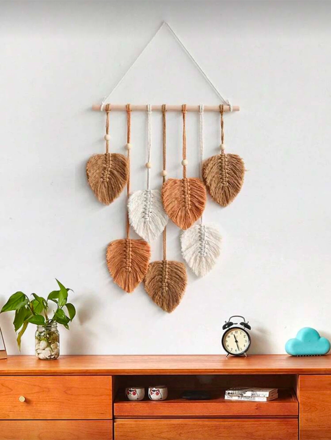 Macrame Leaf Wall Hanging Decor