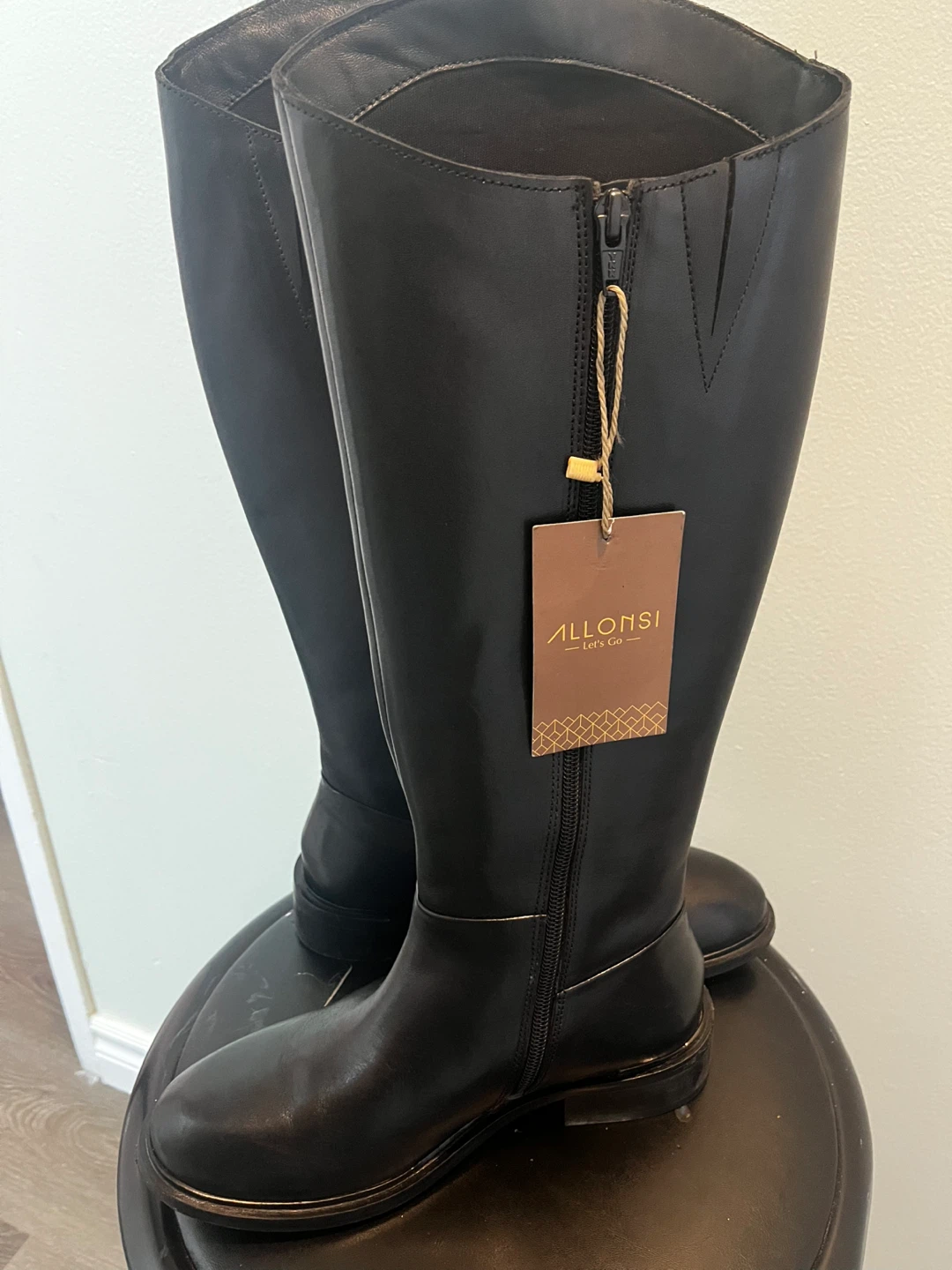 Allonsi Bronya Womens Leather Long Boots - Black - photo 5