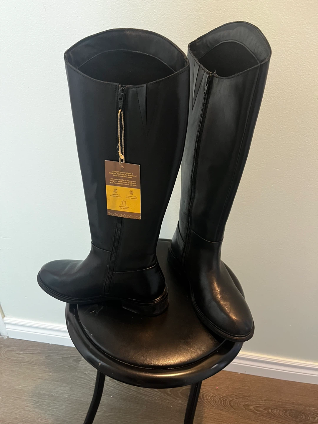 Allonsi Bronya Womens Leather Long Boots - Black - photo 2