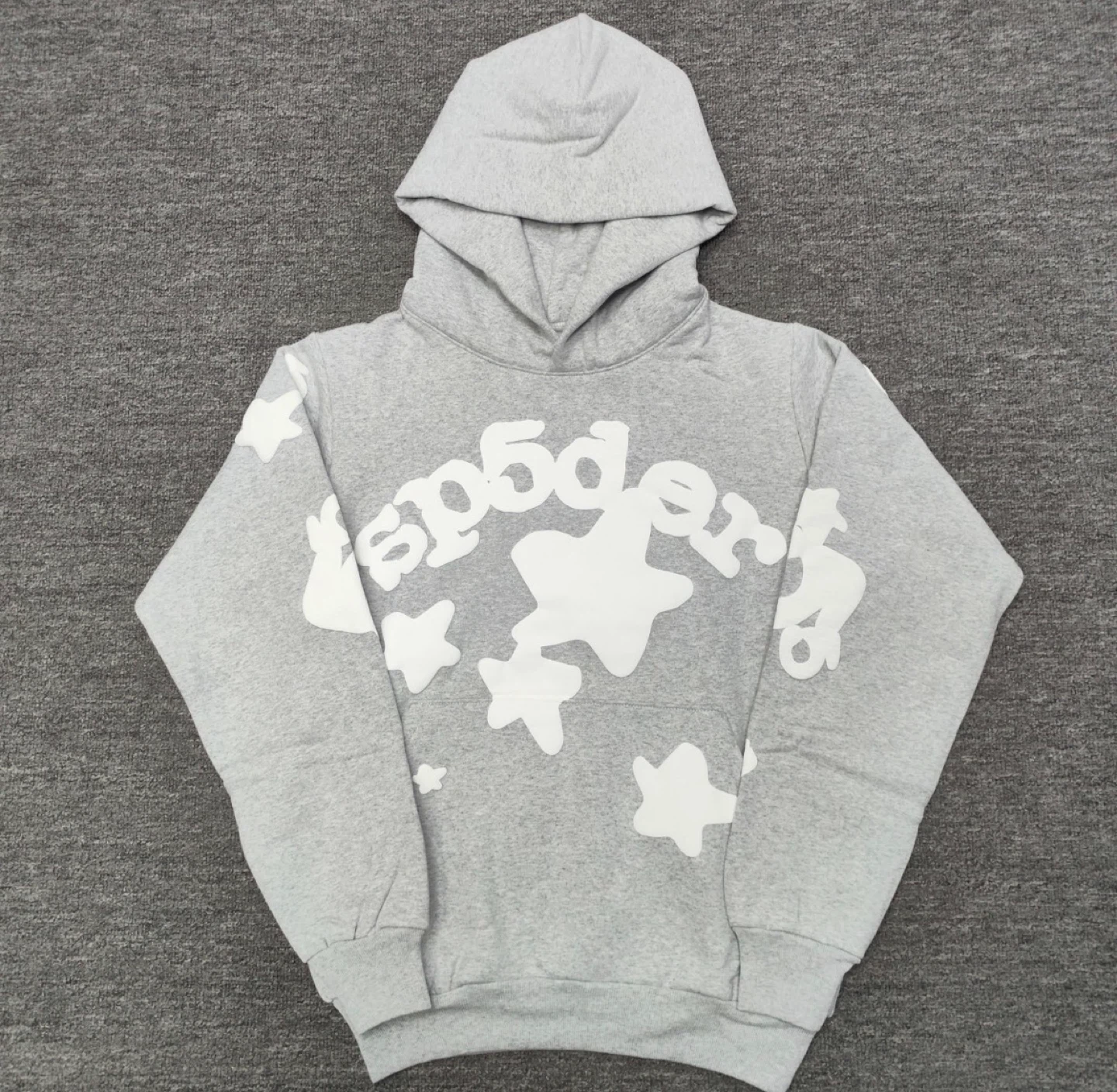 Grey Hoodie with Star Graphic