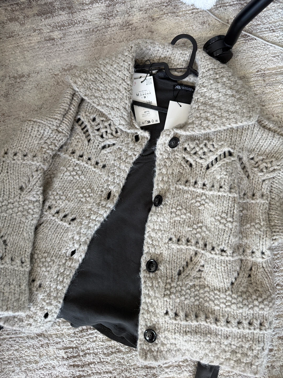 BOGO: Knit Cardigan Sweater & long sleeve shirt Size M - photo 2
