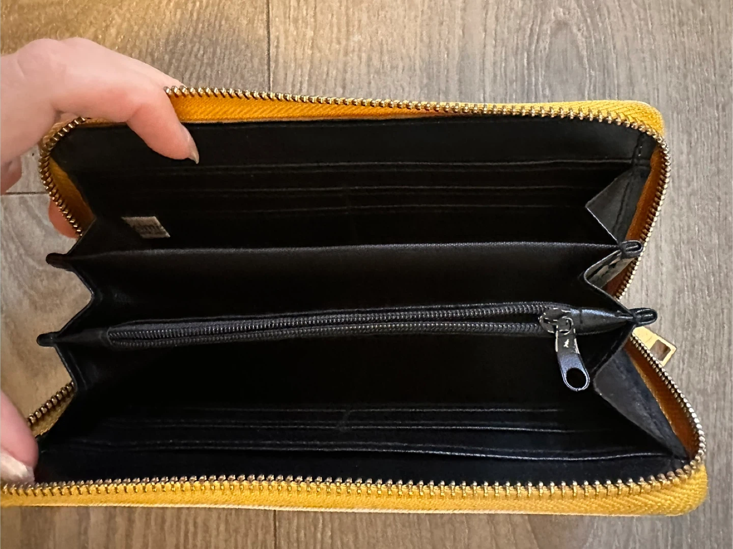 Yellow Lemon Print Zip Around Wallet - photo 2