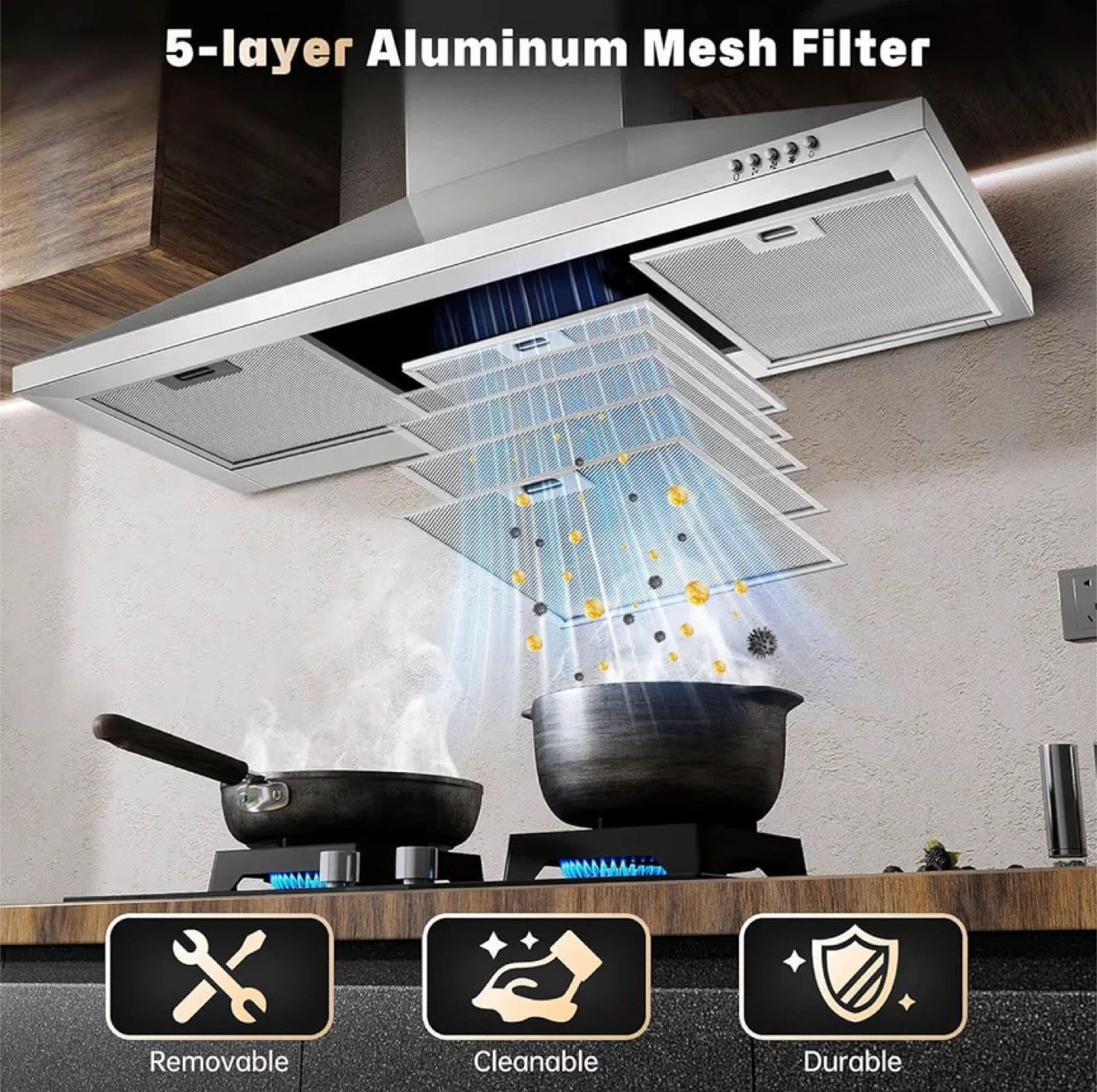 Stainless Steel Range Hood - 35.4 inch - photo 5