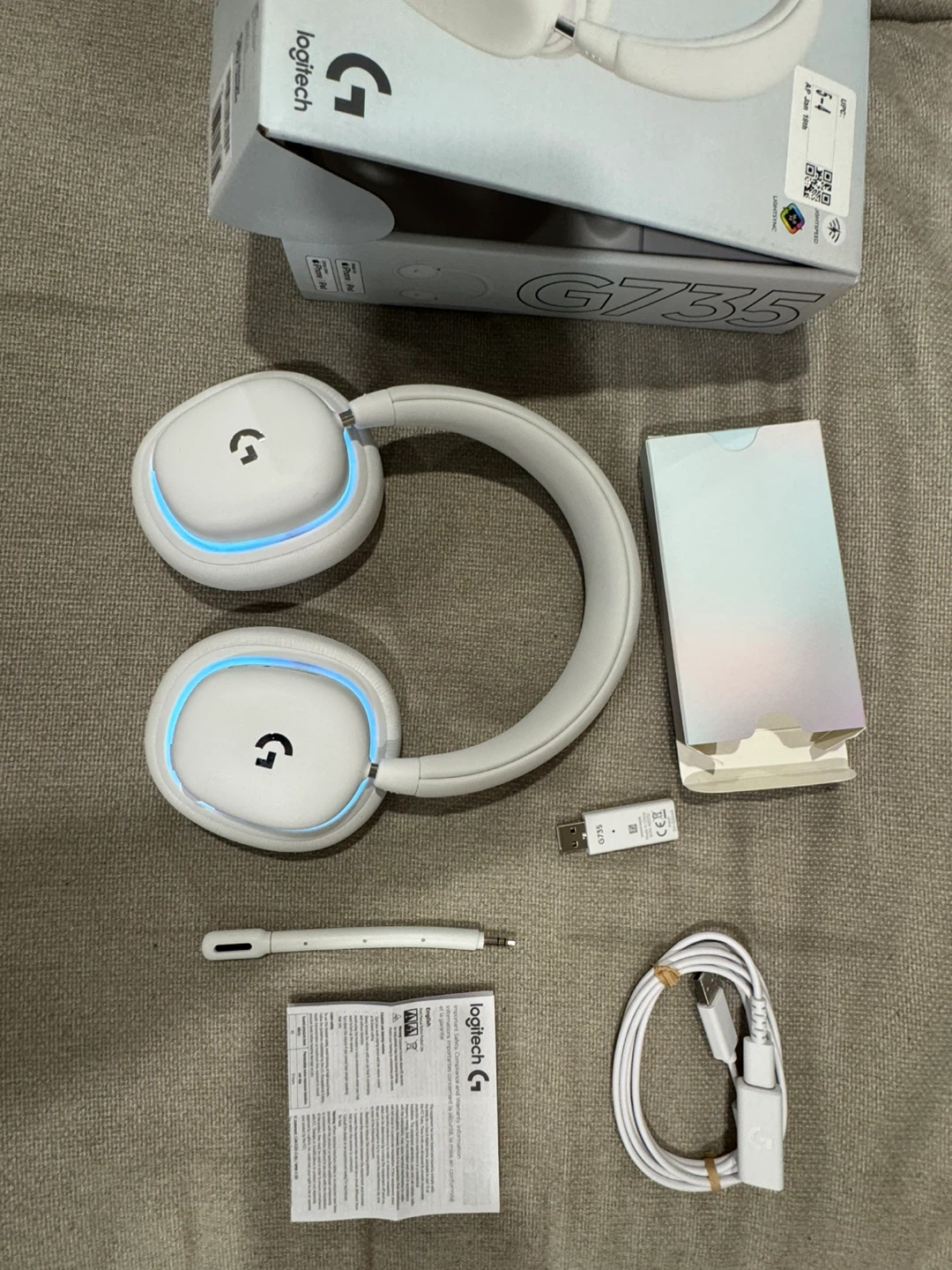 Logitech G735 Wireless Gaming Headset - White - photo 4