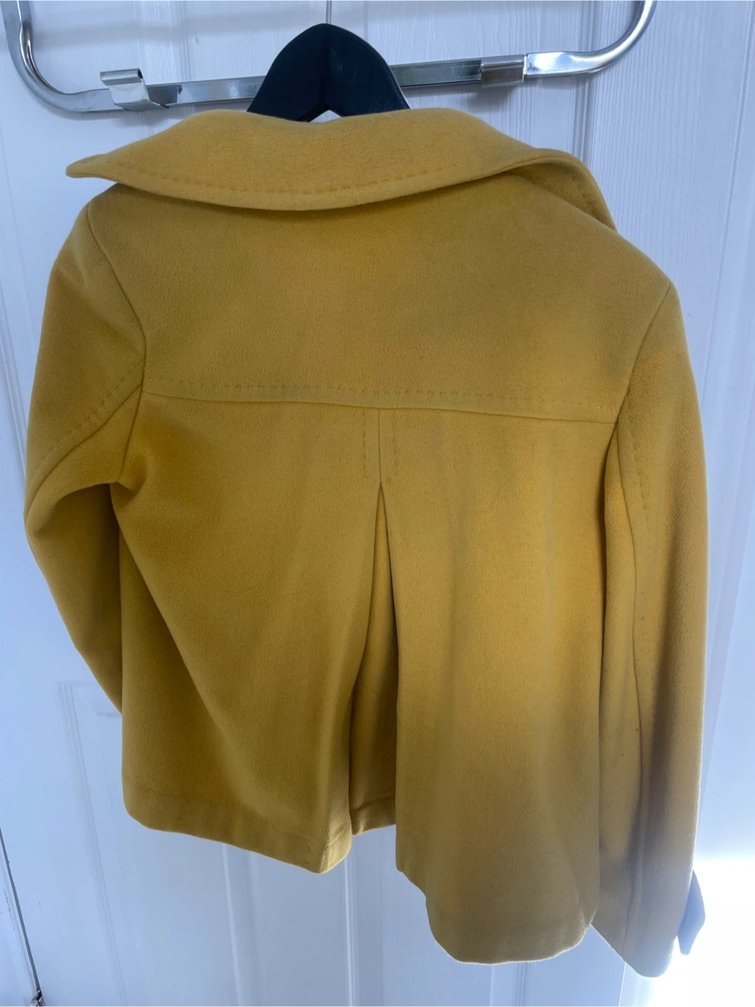 Lands' End mustard cropped Peacoat Jacket size 4P - photo 2