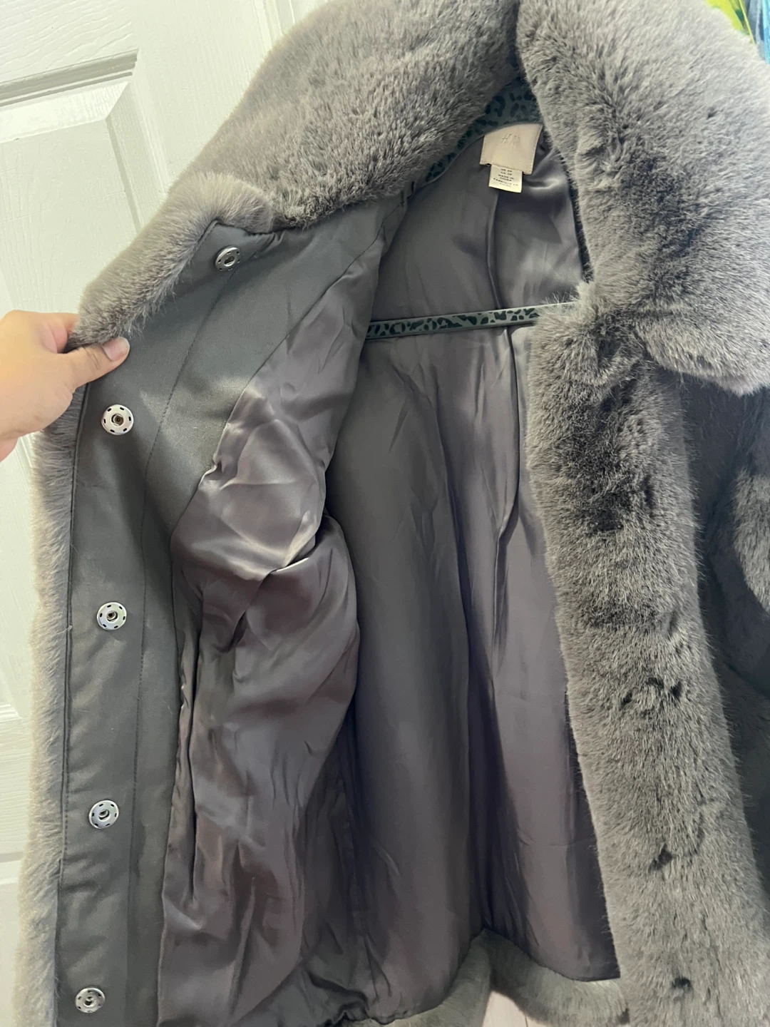 Grey Faux Fur Coat - photo 4