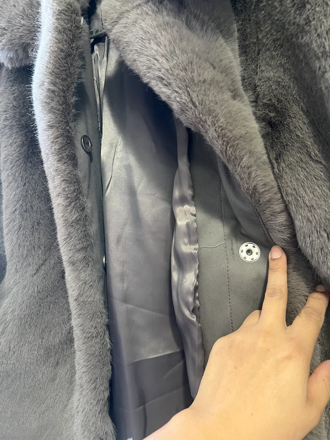 Grey Faux Fur Coat - photo 5