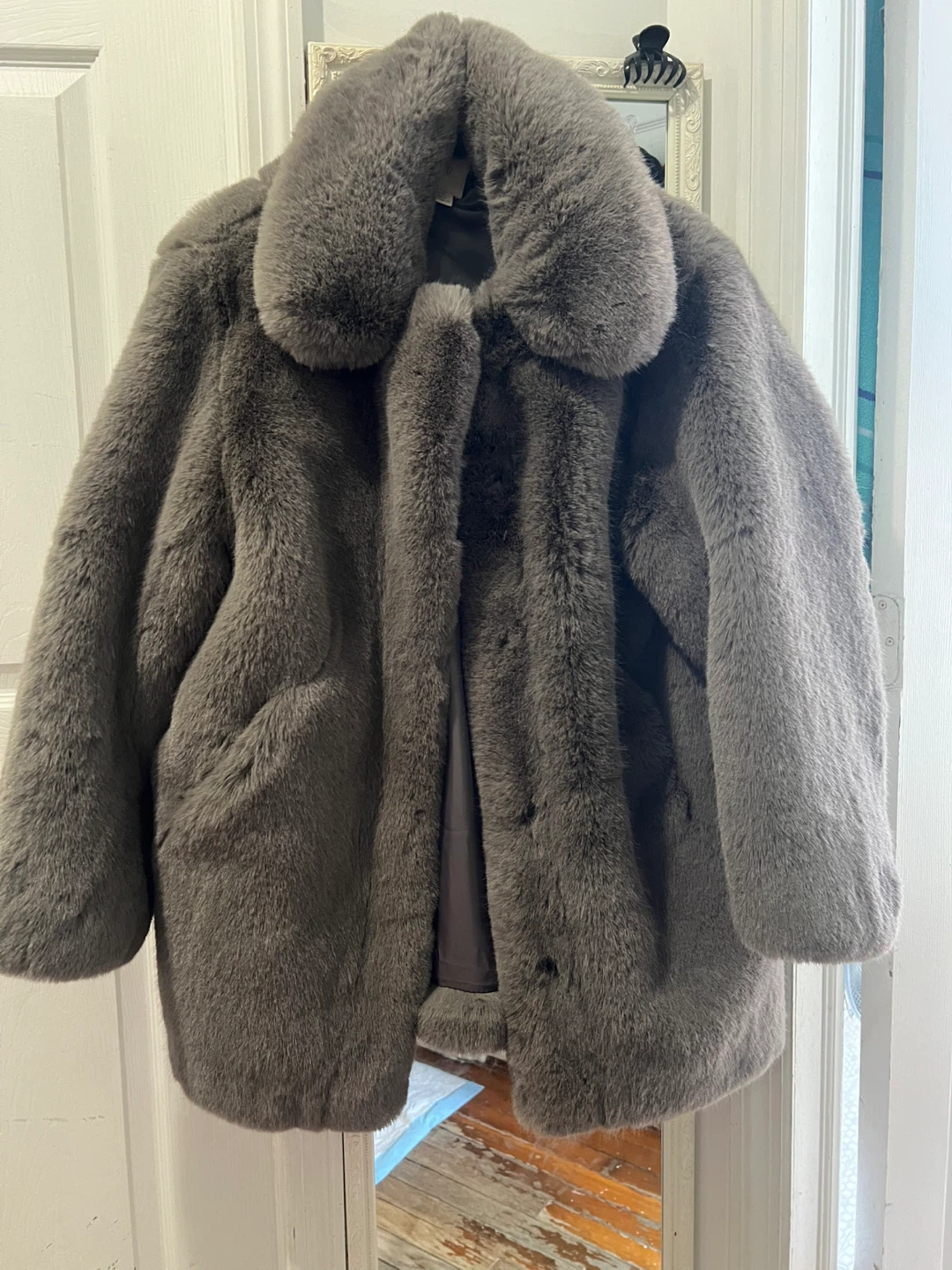 Grey Faux Fur Coat - photo 2