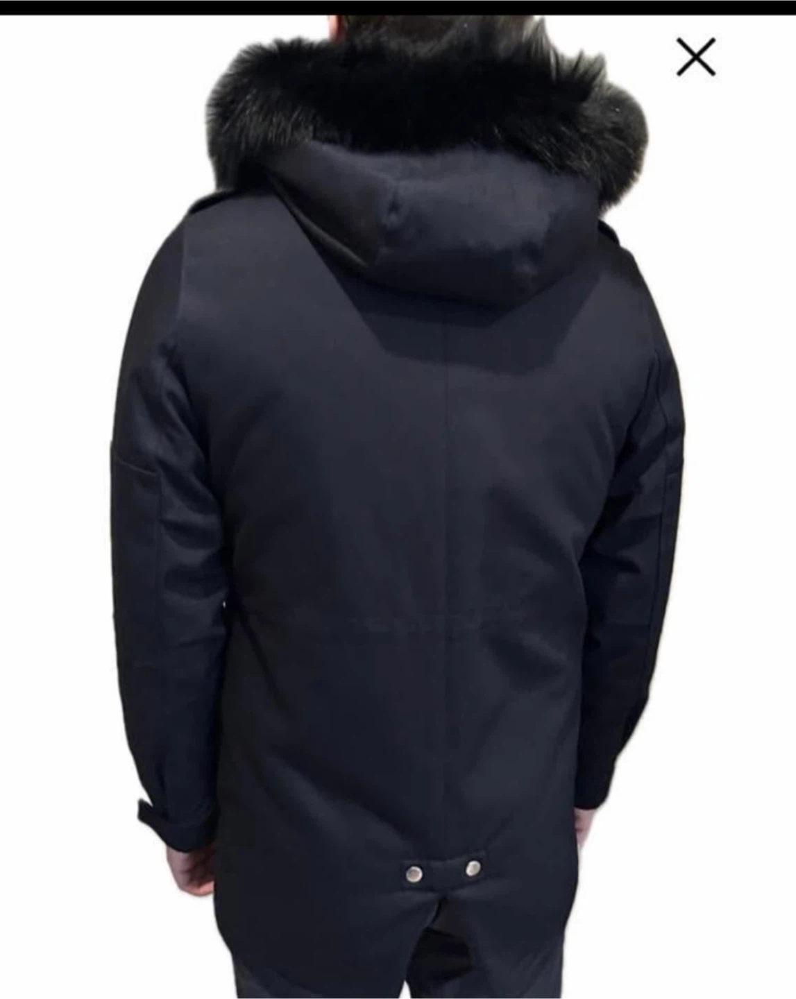The Kooples Black Fur Hood Parka Jacket XS - photo 2