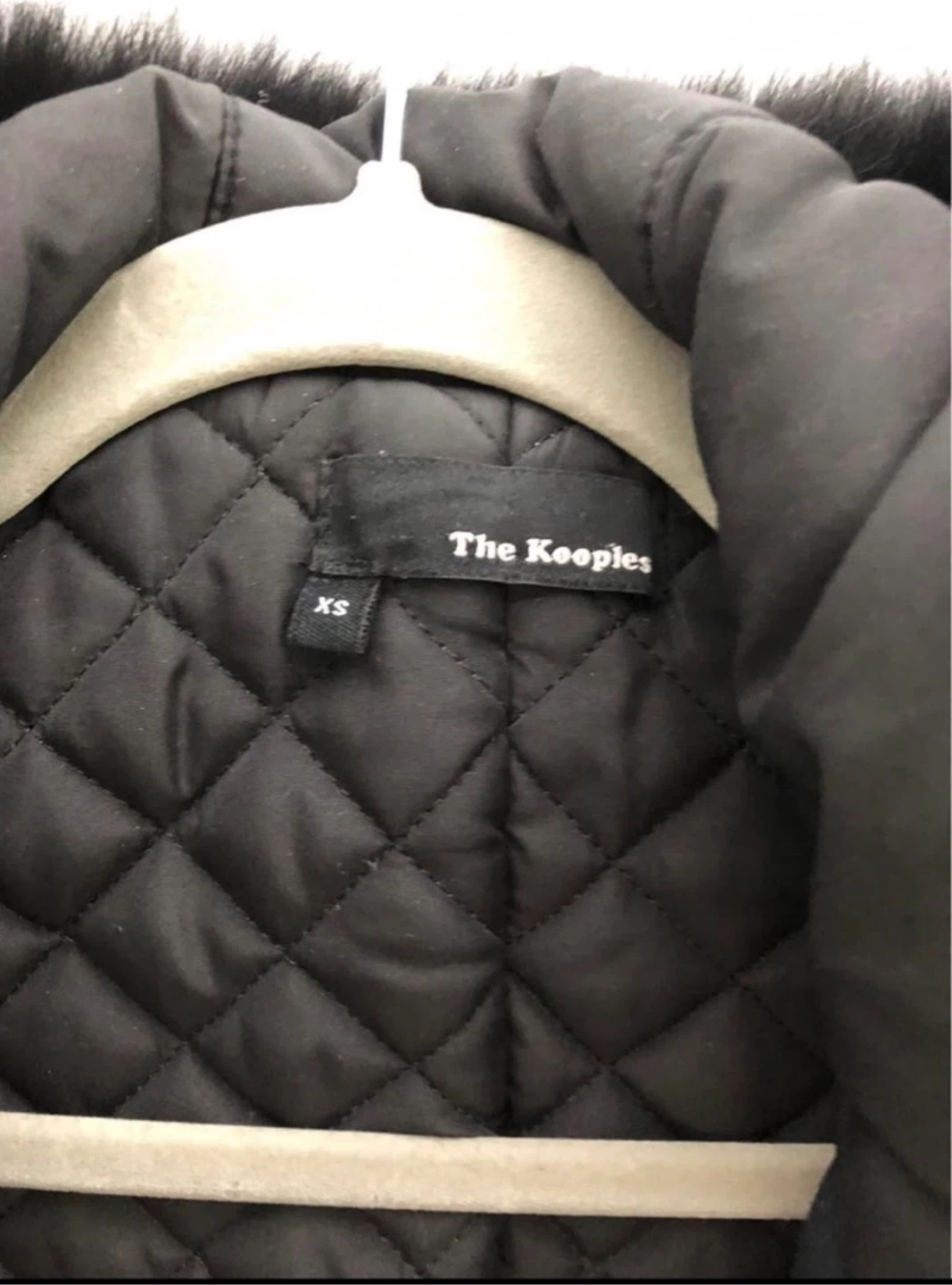 The Kooples Black Fur Hood Parka Jacket XS - photo 4